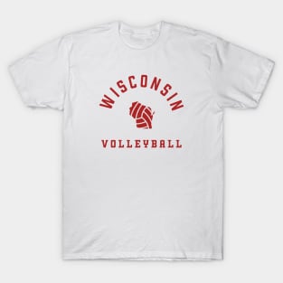 Wisconsin Volleyball - Red - Indoor Beach Grass T-Shirt